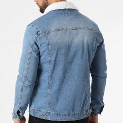 Tout neuf 😍 Veste Jean Col Fourrure 1884 Bleu Denim de LBO 🧨 -France LBO Soldes Boutique lbo 310469 FAB SHALBO 1884 20220503T153455 04