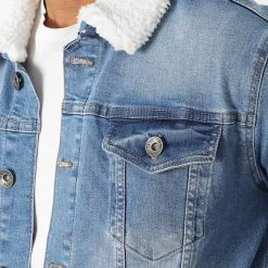 Tout neuf 😍 Veste Jean Col Fourrure 1884 Bleu Denim de LBO 🧨 -France LBO Soldes Boutique lbo 310469 FAB SHALBO 1884 20220503T153457 05