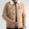 Meilleure affaire 💯 Veste Jean Col Fourrure 1887 Denim Camel de LBO ✨ -France LBO Soldes Boutique lbo 310470 SHALBO 1887 20221116T103006 01