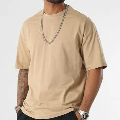 Budget 🛒 Tee Shirt Oversize Large 2221 Beige de LBO 💯