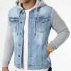Vente flash 🎁 Veste Jean A Capuche 2416 Bleu Denim Gris de LBO ✨ -France LBO Soldes Boutique lbo 311841 FAB SHALBO 2416 20220421T135554 01