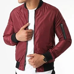 Bon marché ✨ Veste Bomber 0060 Bordeaux de LBO 🌟