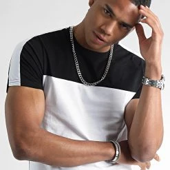 Sortie 💯 Tee Shirt A Bandes Bicolore 2417 Blanc Noir de LBO 👏 7 Sortie 💯 Tee Shirt A Bandes Bicolore 2417 Blanc Noir de LBO 👏 -France LBO Soldes Boutique lbo 312441 FAB SHALBO 2417 20220708T074607 02