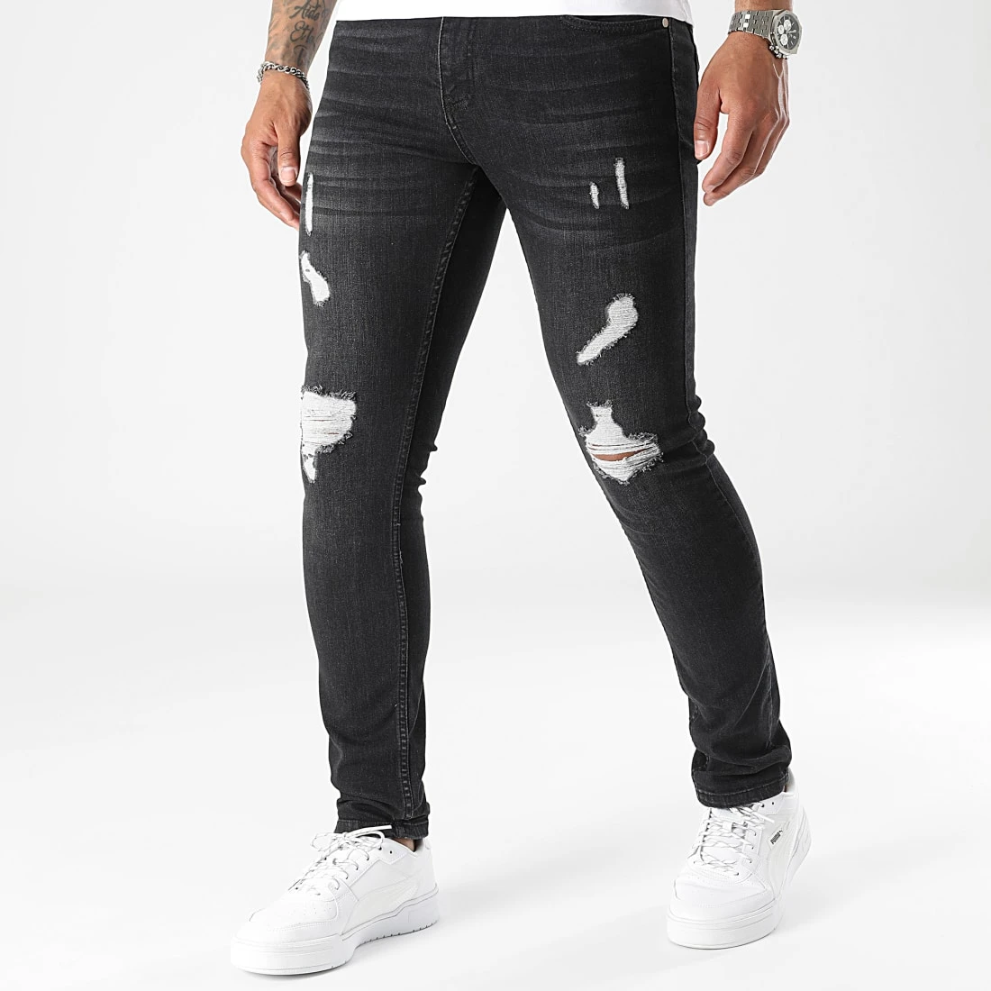 Vente flash 😉 Jean Slim Fit Avec Déchirures 2081 Denim Noir de LBO 🥰 3 Vente flash 😉 Jean Slim Fit Avec Déchirures 2081 Denim Noir de LBO 🥰