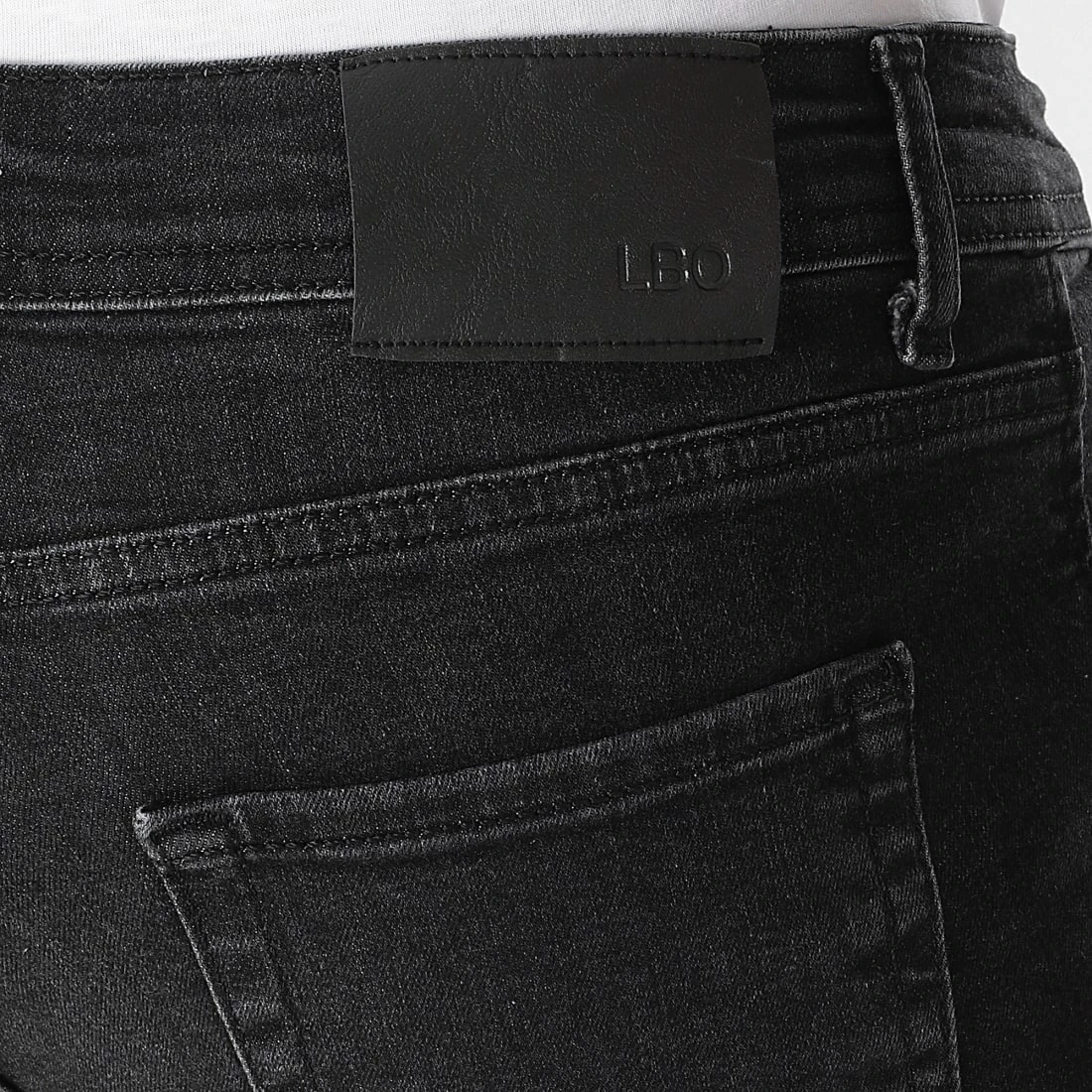Vente flash 😉 Jean Slim Fit Avec Déchirures 2081 Denim Noir de LBO 🥰 4 Vente flash 😉 Jean Slim Fit Avec Déchirures 2081 Denim Noir de LBO 🥰 – Image 2