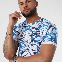 Offres ⭐ Tee 🎉 Shirt Oversize Imprimé Avec Revers 2427 Tropical Bleu Marine de LBO ⌛ -France LBO Soldes Boutique lbo 312953 FAB SHALBO 2427 20220513T150816 02