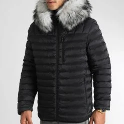 Meilleur prix 🌟 Doudoune Capuche Diamond Avec Fourrure Grise 0032 Noir de LBO ✔️ -France LBO Soldes Boutique lbo 314125 FAB LBO 1070510 0032 20221102T140715 03