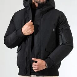 Sortie 👏 Parka Courte Platinium 0039 Noir de LBO ✔️