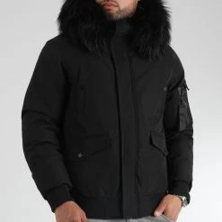 Grosses soldes 🔔 Parka Courte Platinium Avec Fourrure Noire 0042 Noir de LBO ⌛ -France LBO Soldes Boutique lbo 314206 FAB LBO 1070510 0042 20221104T123846 03