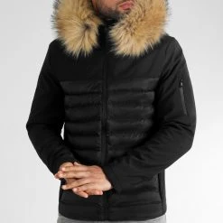 Bon marché ❤️ Doudoune Light Puff Avec Fourrure Beige 0055 Noir de LBO 🌟 -France LBO Soldes Boutique lbo 314225 FAB LBO 1070510 0055 20221107T090547 03