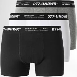 Bon marché 👏 Lot De 3 Boxers 2208 Noir Gris Blanc de LBO ⭐