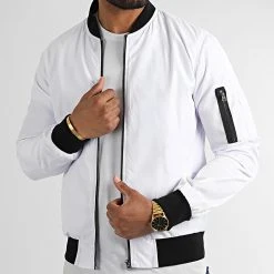 Budget 👍 Veste Bomber 0059 Blanc de LBO 🔥