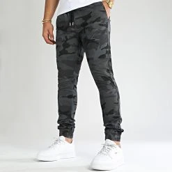Vente flash 😀 Jogger Pant Super Skinny 2475 Gris Anthracite Camouflage de LBO 😀 -France LBO Soldes Boutique lbo 317668 FAB SHALBO 2475 20220729T081920 04