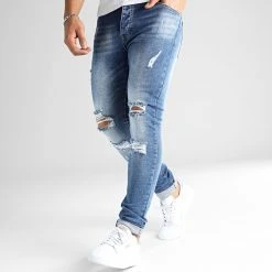 Offres 😍 Jean Skinny Fit Avec Déchirures 0047 Denim Bleu Medium de LBO ⭐ -France LBO Soldes Boutique lbo 317674 FAB LBO 1070318 0047 20220826T144224 03