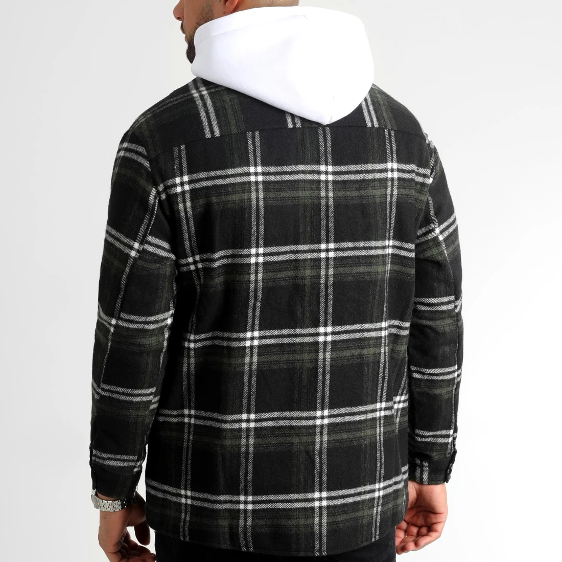 Vente flash 🔥 Surchemise A Carreaux 2487 Noir Vert Kaki de LBO 💯 6 Vente flash 🔥 Surchemise A Carreaux 2487 Noir Vert Kaki de LBO 💯 – Image 4