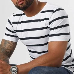 Acheter ❤️ Tee 💯 Shirt A Rayures 2435 Blanc Bleu Marine de LBO ✨ 7 Acheter ❤️ Tee 💯 Shirt A Rayures 2435 Blanc Bleu Marine de LBO ✨ -France LBO Soldes Boutique lbo 319501 SHALBO 2435 20220726T154922 03