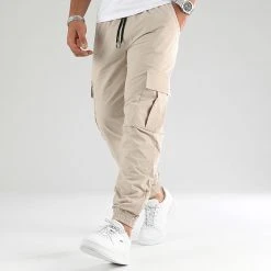 Budget 🌟 Pantalon Cargo Avec Poches 0171 Beige de LBO ✨ -France LBO Soldes Boutique lbo 319513 10701336 0171 20220729T145220 05