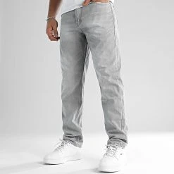 Budget 😀 Jean Relaxed Fit 2507 Denim Gris Clair de LBO 🧨