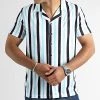 Top 10 💯 Chemise Manches Courtes A Rayures 2511 Noir Blanc Bleu Pastel de LBO 🎁 -France LBO Soldes Boutique lbo 319977 SHALBO 2511 20220812T145410 03