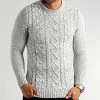 Meilleure vente 🛒 Pull Col Rond Torsades 0251 Gris Clair de LBO ⭐ -France LBO Soldes Boutique lbo 320008 LBO 1070546 0251 20220913T155746 01