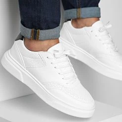 Remise 😍 Baskets Avec Détails Noir 2512 Blanc de LBO ✨