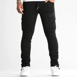 Bon marché ⌛ Pantalon Cargo 2544 Noir de LBO ❤️ -France LBO Soldes Boutique lbo 322486 SHALBO 2544 20220914T155809 05