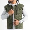 Tout neuf ❤️ Veste Jean A Capuche 2552 Vert Kaki Denim Gris de LBO 😉 -France LBO Soldes Boutique lbo 323187 SHALBO 2552 20220720T103544 01