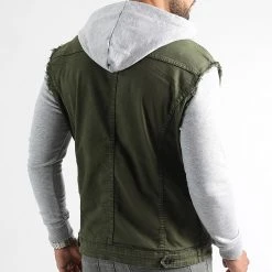 Tout neuf ❤️ Veste Jean A Capuche 2552 Vert Kaki Denim Gris de LBO 😉 7 Tout neuf ❤️ Veste Jean A Capuche 2552 Vert Kaki Denim Gris de LBO 😉 -France LBO Soldes Boutique lbo 323187 SHALBO 2552 20220720T103546 03