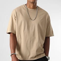 Budget ❤️ Lot de 2 Tee 💯 Shirts Oversize Large 2568 Blanc Beige de LBO ⌛ -France LBO Soldes Boutique lbo 323191 SHALBO 2568 20220805T160537 04