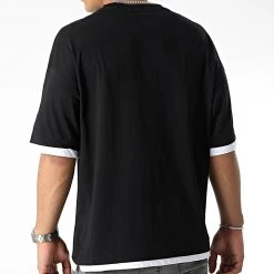 Vente flash 💯 Tee Shirt Oversize Large Avec Details 2591 Noir de LBO 🎁 -France LBO Soldes Boutique lbo 323780 SHALBO 2591 20221020T153608 02