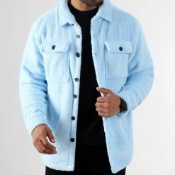 Sortie 🎉 Surchemise Fourrure Mouton 0241 Bleu Ciel de LBO 🌟 -France LBO Soldes Boutique lbo 323785 1070546 0241 20221123T103017 03