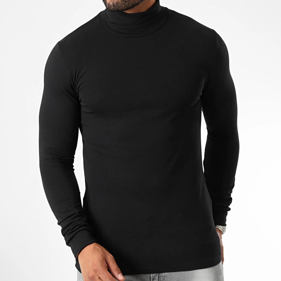 Budget 🛒 Lot De 2 Tee Shirts Col Roulé Manches Longues Unis 2625 Noir Bordeaux de LBO 👍 5 Budget 🛒 Lot De 2 Tee Shirts Col Roulé Manches Longues Unis 2625 Noir Bordeaux de LBO 👍 – Image 3