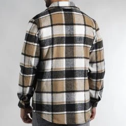 Vente flash 🎁 Surchemise A Carreaux TM2201 Beige Blanc Noir de LBO ⌛ -France LBO Soldes Boutique lbo 326659 LBO TM2201 20221005T091720 04