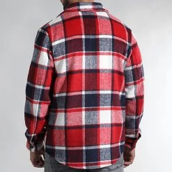 Nouveau 🌟 Surchemise A Carreaux 0102 Bleu Marine Blanc Rouge de LBO 🎉 -France LBO Soldes Boutique lbo 326676 LBO 1070318 0102 20220817T151518 04