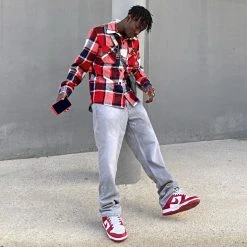 Nouveau 🌟 Surchemise A Carreaux 0102 Bleu Marine Blanc Rouge de LBO 🎉 -France LBO Soldes Boutique lbo 326676 LBO 1070318 0102 20221019T111531 05