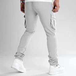Grosses soldes 🤩 Pantalon Cargo 2439 Gris Clair de LBO ⭐ -France LBO Soldes Boutique lbo 327398 SHALBO 2439 20221007T091603 06