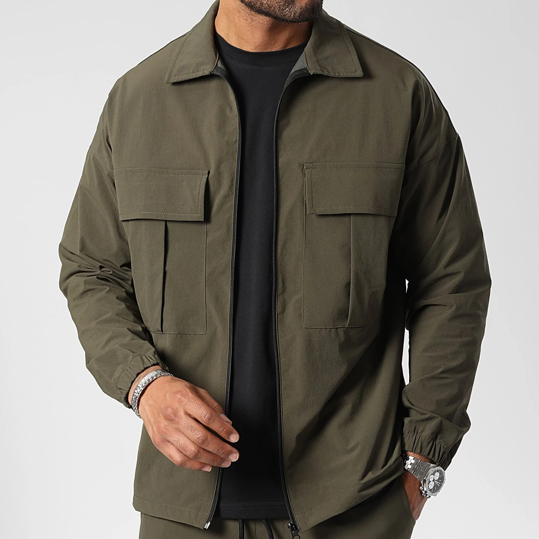 Meilleur prix 🌟 Veste Zippée Avec Poches 0200 Vert Kaki de LBO ✔️ 3 Meilleur prix 🌟 Veste Zippée Avec Poches 0200 Vert Kaki de LBO ✔️