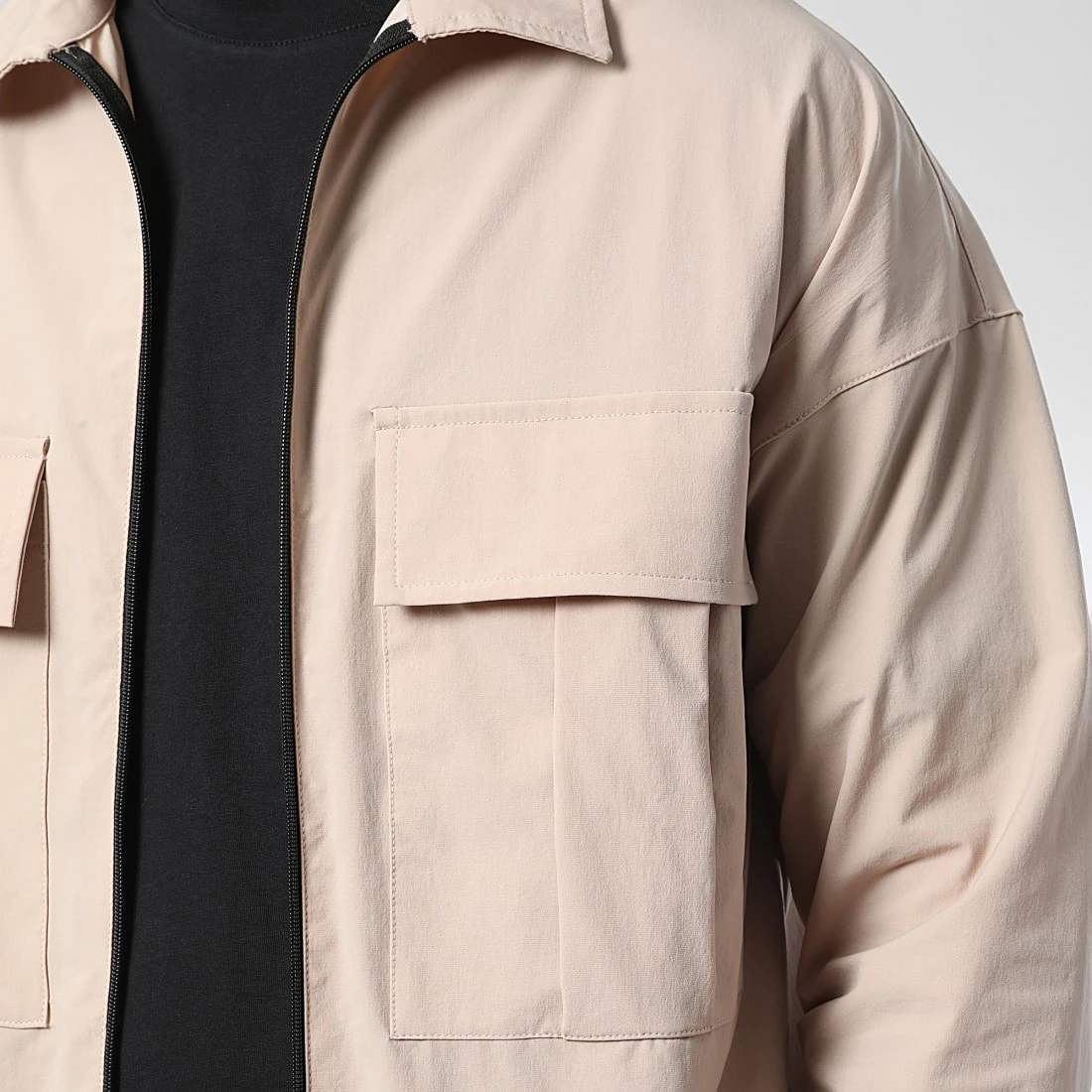 Acheter ⌛ Veste Zippée Avec Poches 0201 Beige de LBO 🎉 4 Acheter ⌛ Veste Zippée Avec Poches 0201 Beige de LBO 🎉 – Image 2