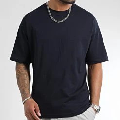 Nouveau ✔️ Tee 👏 Shirt Oversize Large 2671 Bleu Marine de LBO 👏