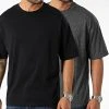 Grosses soldes 👍 Lot de 2 Tee Shirts Oversize Large 2681 Noir Gris Anthracite Chiné de LBO 😍 -France LBO Soldes Boutique lbo 329091 SHALBO 2681 20220906T151049 01