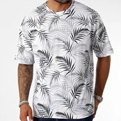 Bon marché ✔️ Tee 😍 Shirt Oversize Large Imprimé 2683 Tropical Blanc de LBO ✔️ -France LBO Soldes Boutique lbo 329092 SHALBO 2683 20220906T151115 03