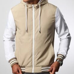 Bon marché ⭐ Veste Zippée Capuche Bicolore 0186 Beige Blanc de LBO 🤩 -France LBO Soldes Boutique lbo 329526 LBO 10701336 0186 20221018T075525 03