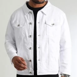 Coupon ✨ Veste Jean Oversize Large 0087 Denim Blanc de LBO 💯