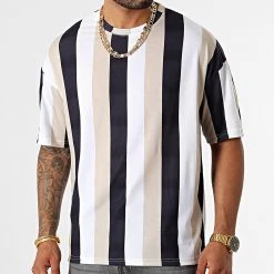 Sortie ✔️ Tee Shirt Oversize Large A Rayures 2691 Noir Blanc Beige de LBO 😀 7 Sortie ✔️ Tee Shirt Oversize Large A Rayures 2691 Noir Blanc Beige de LBO 😀 -France LBO Soldes Boutique lbo 330056 SHALBO 2691 20220906T150645 03