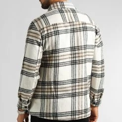 Coupon 😀 Surchemise A Carreaux 2704 Beige Noir de LBO ✨ -France LBO Soldes Boutique lbo 330623 SHALBO 2704 20220913T155412 05