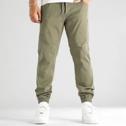 Meilleur prix ⌛ Jogger Pant Regular Fit 2466 Vert Khaki de LBO 💯 -France LBO Soldes Boutique lbo 330625 SHALBO 2466 20221014T081530 04