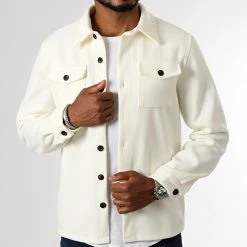 De gros ⭐ Surchemise Epaisse Uni 0126 Beige Clair de LBO ✨