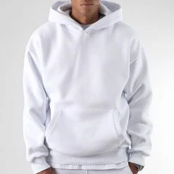 Le moins cher 💯 Sweat Capuche Oversize Large Premium 2602 Blanc de LBO 🛒