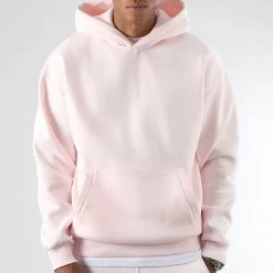 Sortie 🔔 Sweat Capuche Oversize Large Premium 2605 Rose Pale de LBO ✔️