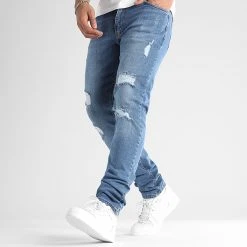 Grosses soldes 👍 Jean Regular Fit Avec Destroy 2499 Bleu Denim de LBO 🌟 -France LBO Soldes Boutique lbo 333903 SHALBO 2499 20220926T153942 04